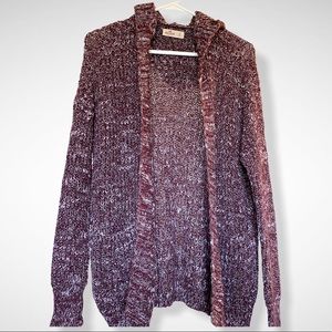 Hollister Marble Knit Hooded Cardigan